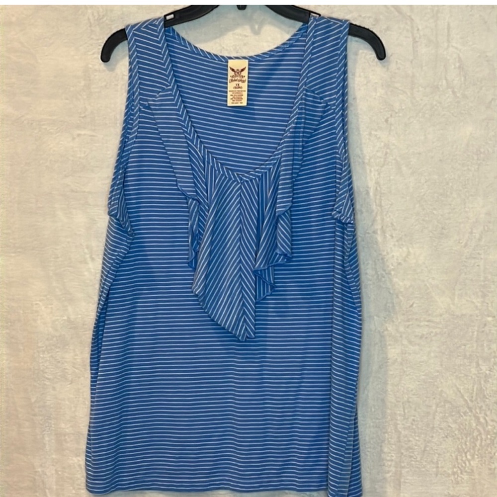 Faded Glory Striped plus size 1X tank top style blouse